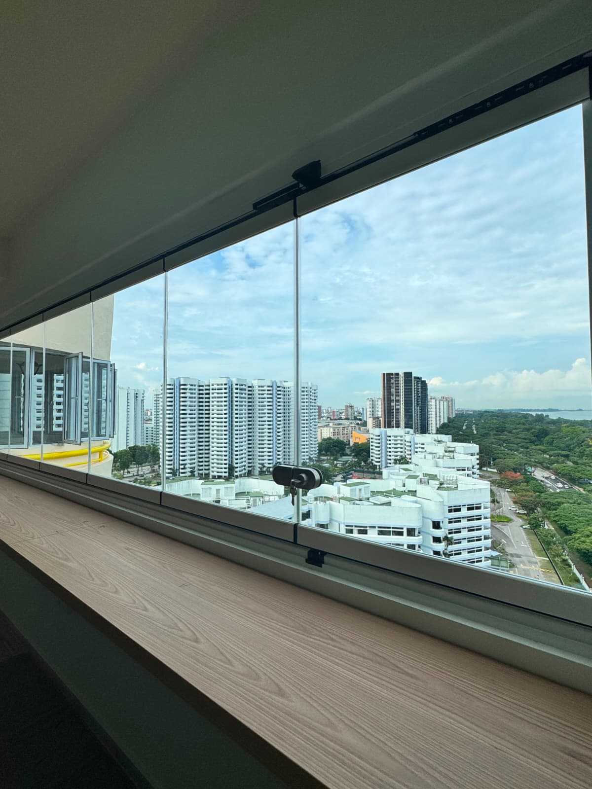 Completed GLASSVIEW Singapore project with a clear glass-panel installation at a residential opening.